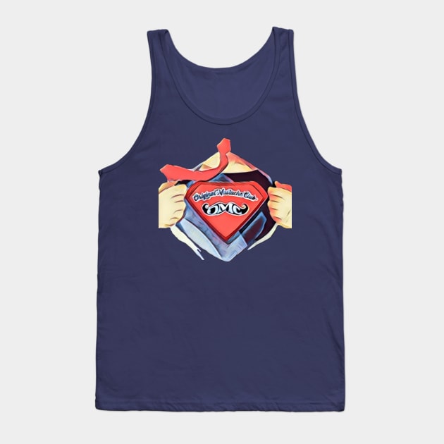 Keepers of the 'Stache - Red Superhero Vest Tank Top by Donut Duster Designs